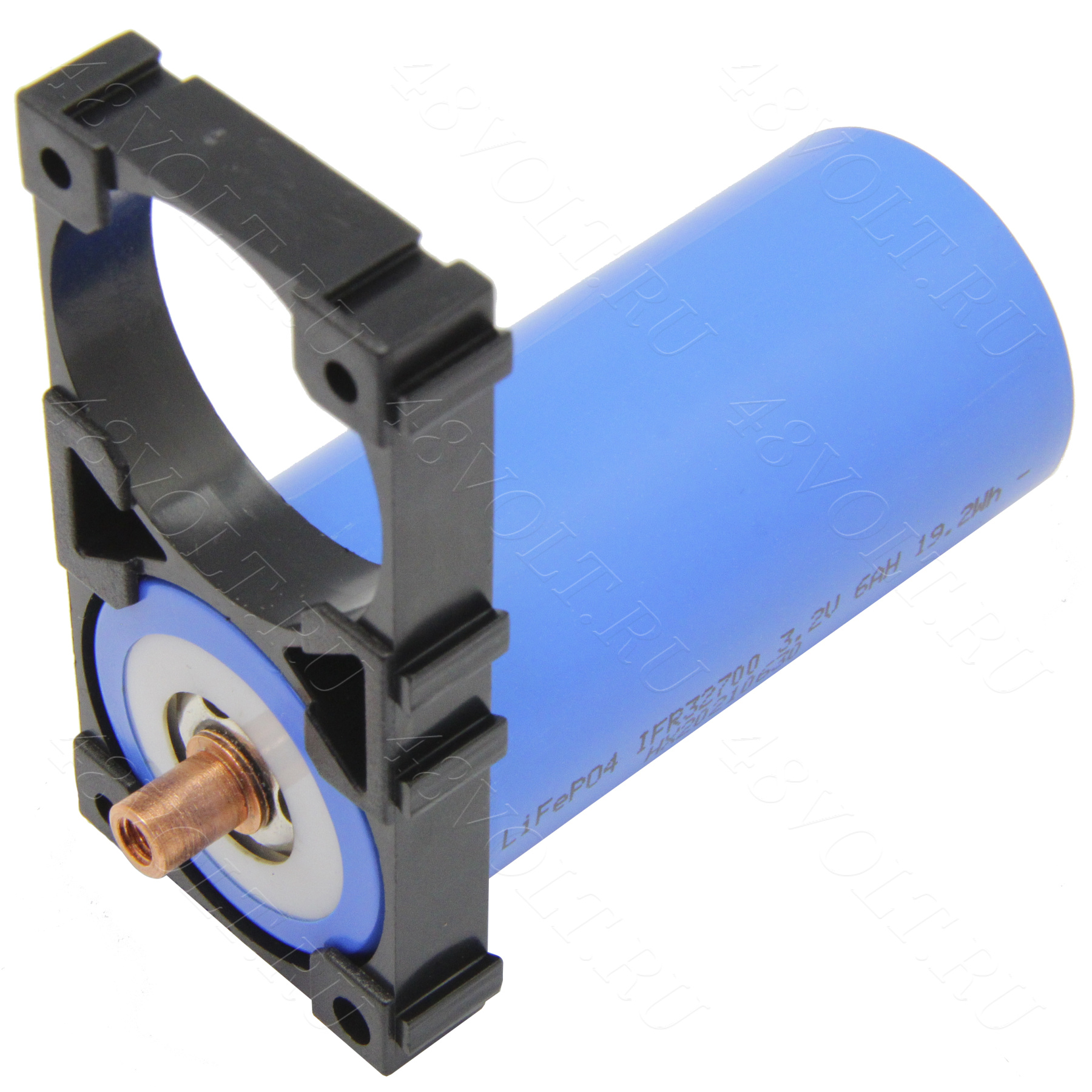 Аккумулятор LiFePO4 32700 6ah c болт-гайка с холдером